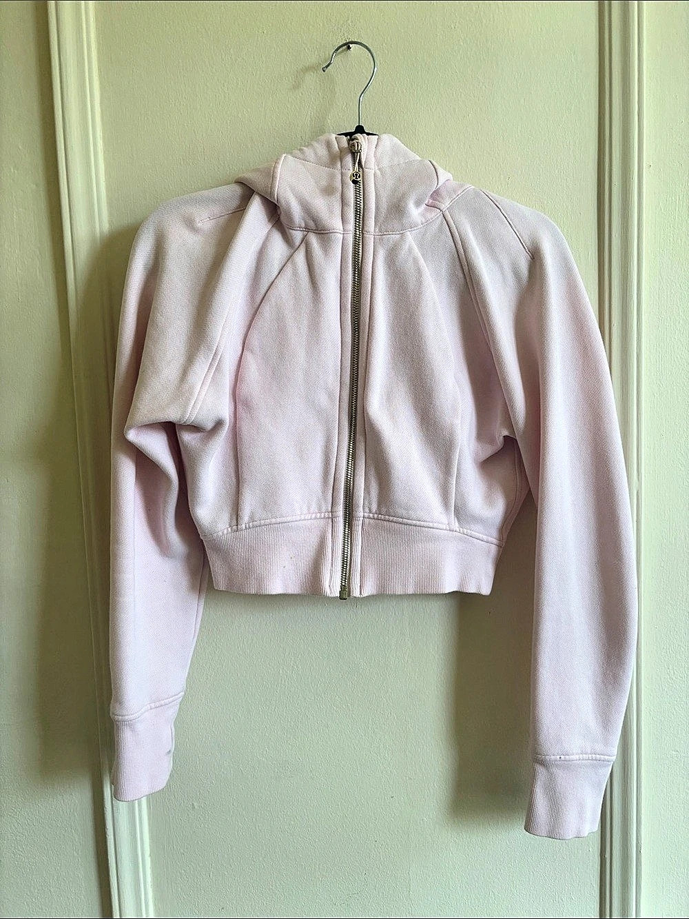Lululemon Scuba Oversized Full-Zip Hoodie Pink cropped